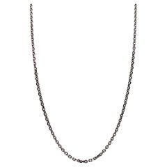 Used Diamond Cut Cable Fancy Dainty Link 925 Sterling Silver Chain Necklace