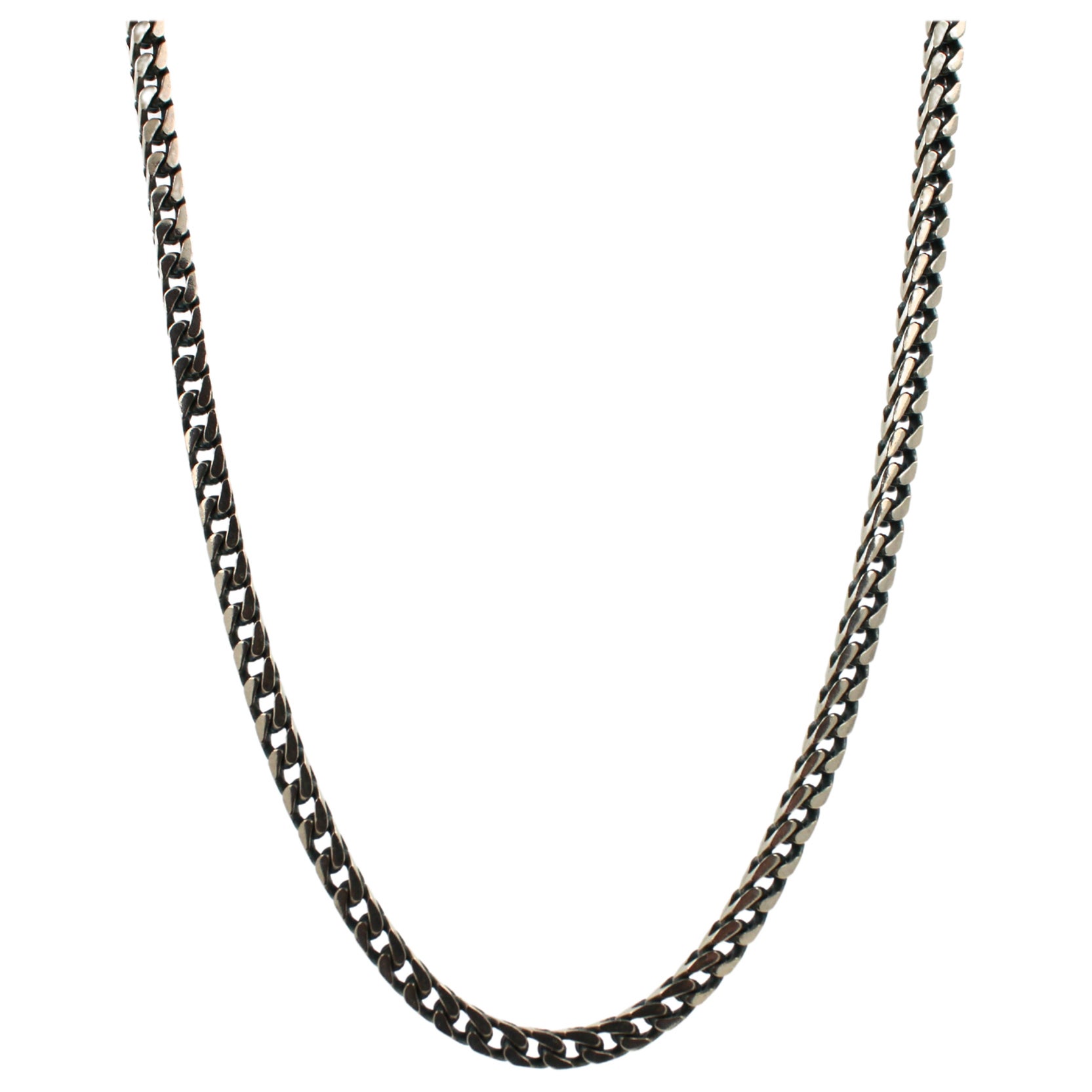 Franco Link Fancy Link 925 Sterling Silver Chain Necklace