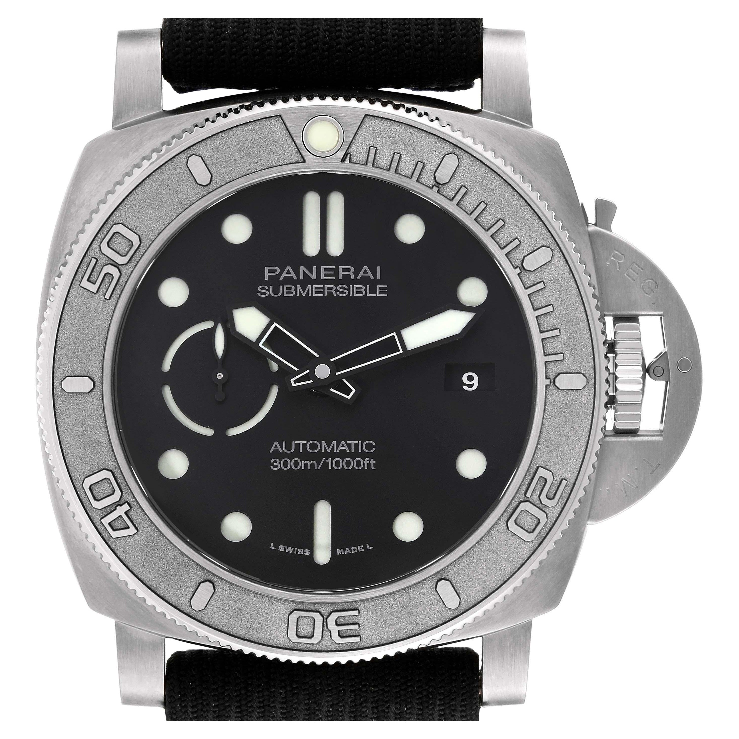 Panerai Submersible Mike Horn Edition Titanium Mens Watch PAM00984 Box Card