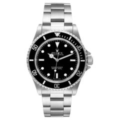Rolex Submariner 40mm No Date 2 Liner Steel Mens Watch 14060 Box Papers