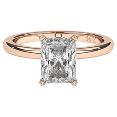 0.30CT Radiant Cut Solitaire GH Color I1 Clarity Natural Diamond Wedding Ring 