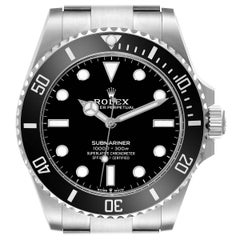 Rolex Submariner Non-Date 4 Liner Ceramic Bezel Steel Mens Watch 124060 Box Card