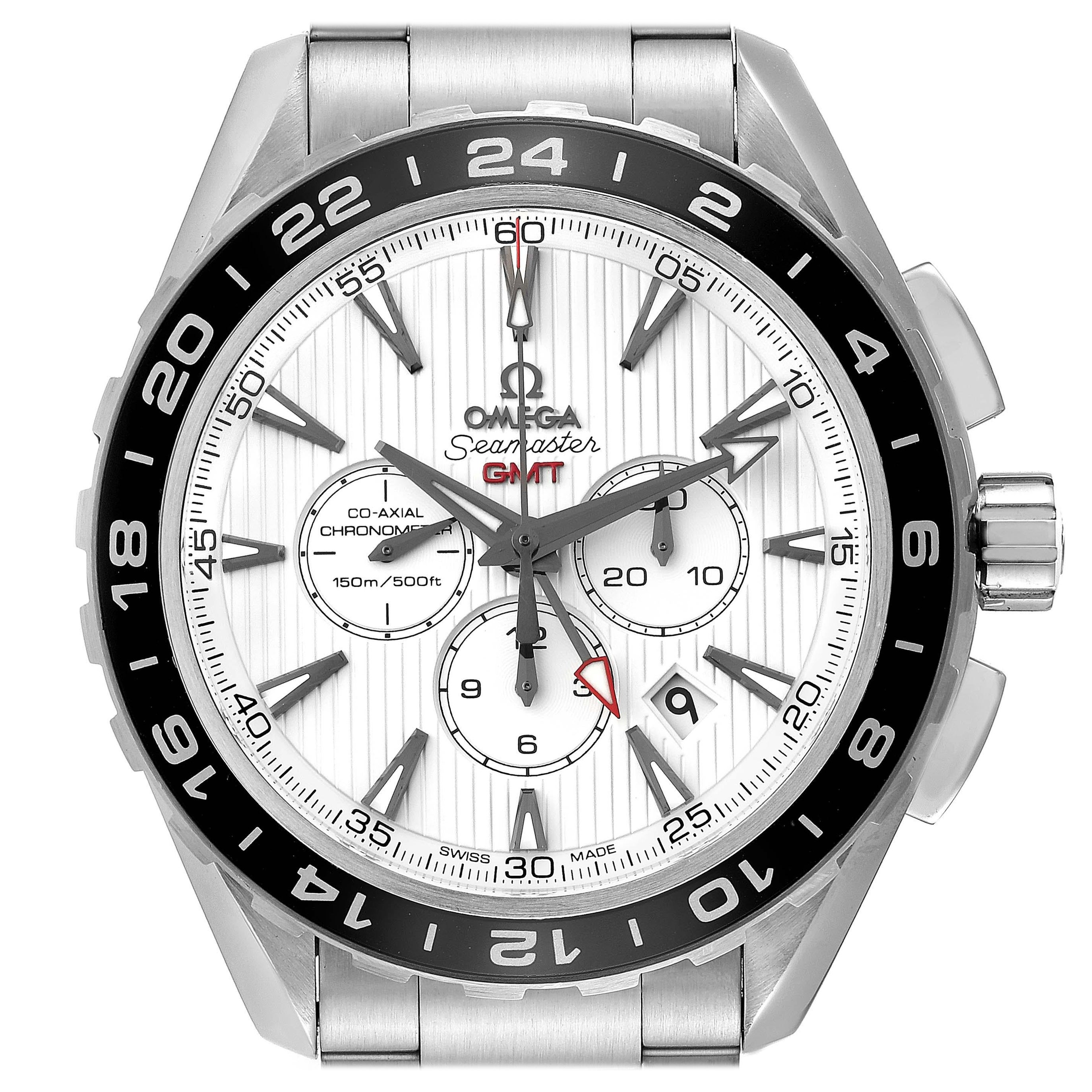 Omega Seamaster GMT Chronograph Steel Mens Watch 231.10.44.52.04.001 Card