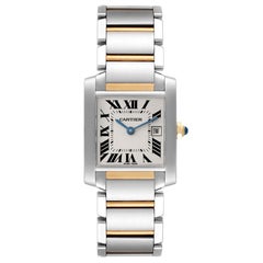 Cartier Tank Francaise Midsize Steel Yellow Gold Ladies Watch W51012Q4 Box Paper