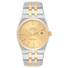 Rolex Oysterquartz Datejust Stahl Gelbgold Herrenuhr 17013 Box Papiere