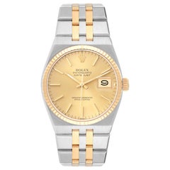 Rolex Oysterquartz Datejust en acier et or jaune pour hommes 17013 avec boîte et papiers d'origine