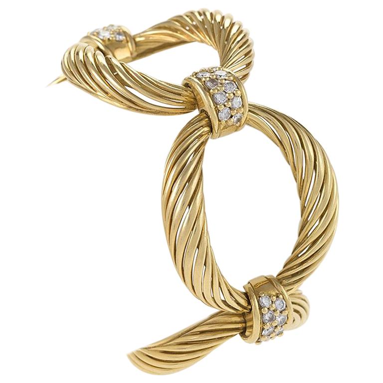 Boucheron Paris 1960s Diamond and Gold Link Bracelet