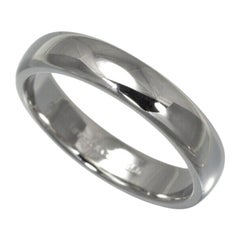 TIFFANY & Co. Forever Platinum 4.5mm Lucida Wedding Band Ring 8