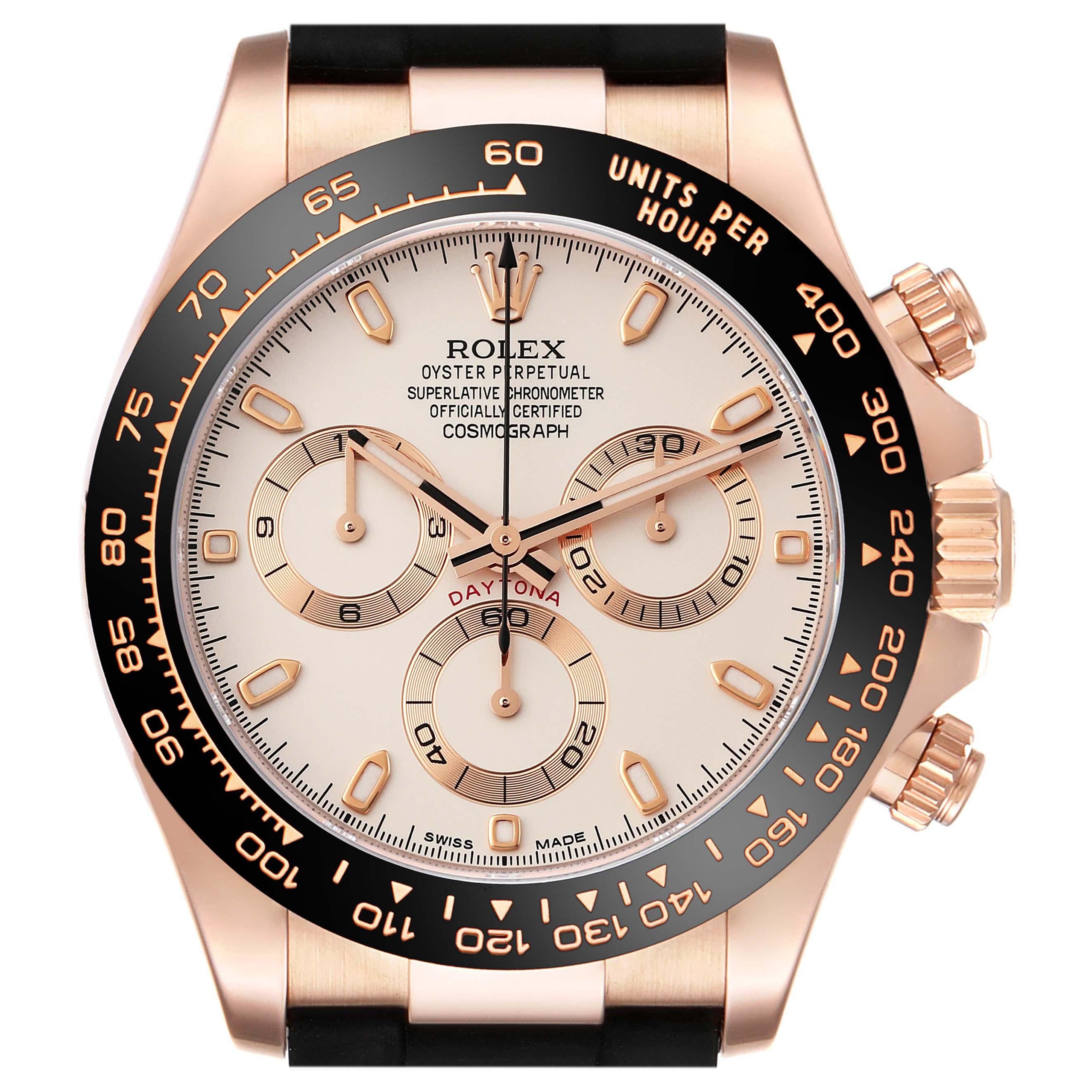 Rolex Cosmograph Daytona Rose Gold Mens Watch 116515 Box Card For Sale