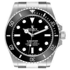 Rolex Submariner Non-Date 4 Liner Ceramic Bezel Steel Mens Watch 124060 Box Card