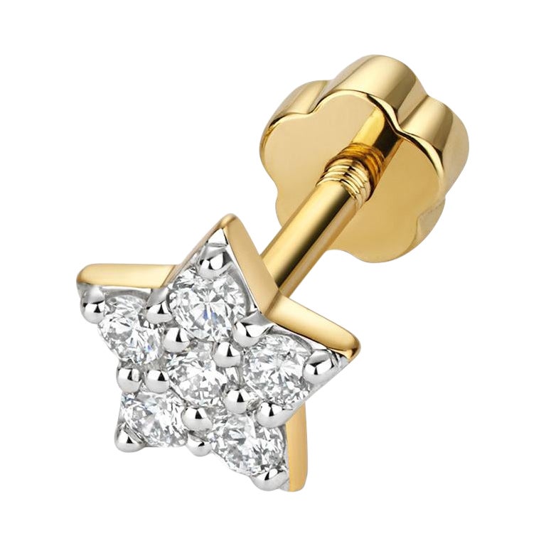 DIAMOND CARTILAGE STAR STUD IN 9CT Gold For Sale