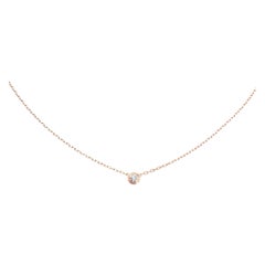 Cartier D'Amour 0.09ct Diamond Small Model Pendant Necklace 18K Rose Gold