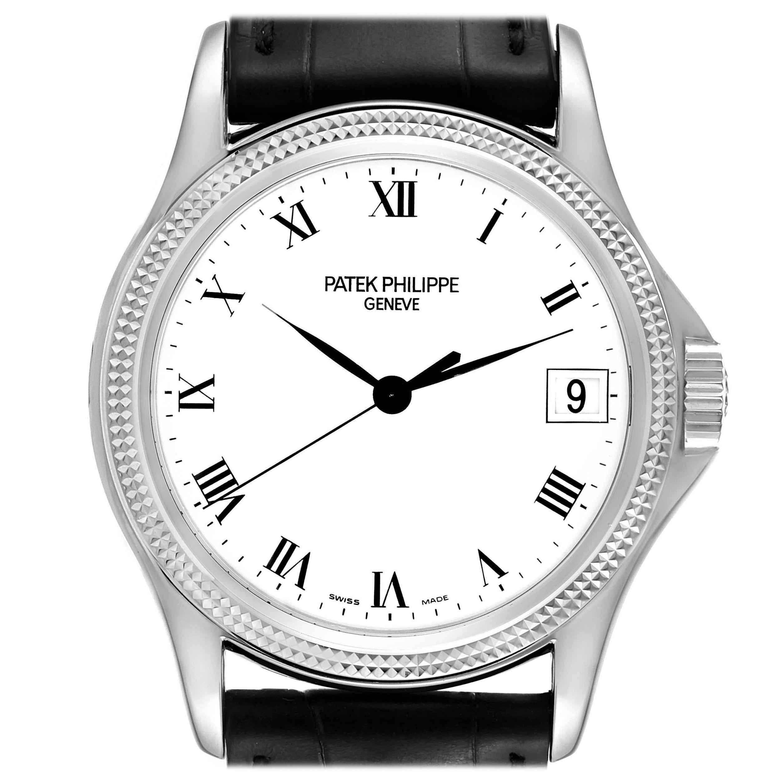 Patek Philippe Calatrava White Gold Automatic Mens Watch 5117
