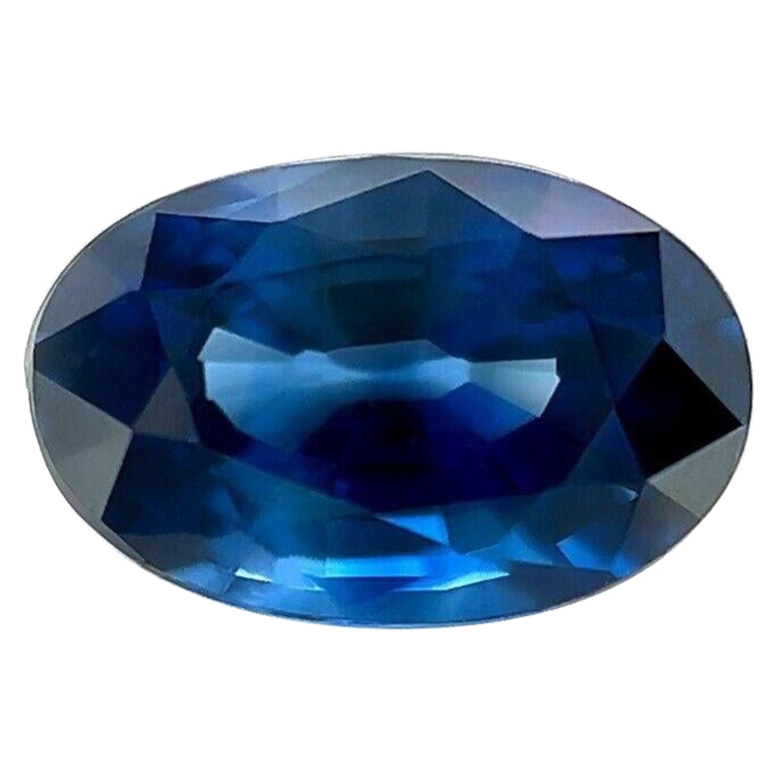 Saphir de Ceylan bleu roi taille ovale 1,56 carat, pierre naturelle de 8 x 5,3 mm VS en vente