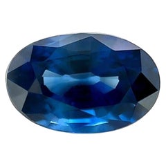 Saphir de Ceylan bleu roi taille ovale 1,56 carat, pierre naturelle de 8 x 5,3 mm VS