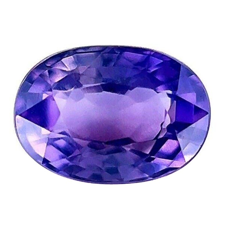 Fine 1.02ct Sapphire GIA Certified Purple Lilac Untreated Oval Cut Gem 6.6X4.7mm For Sale