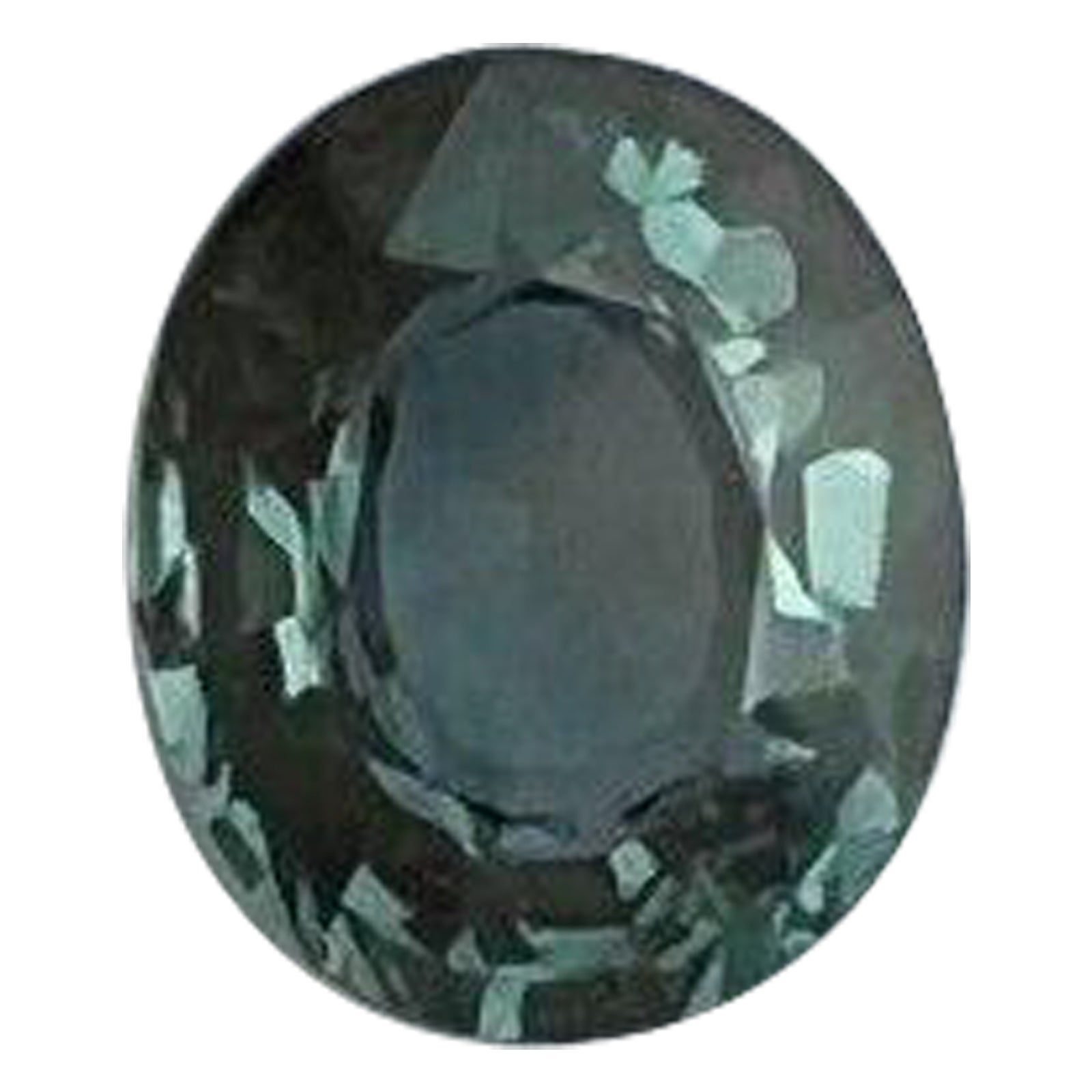 1.50ct Natural Sapphire Green Blue Unheated IGI Certified Oval Cut Gemstone