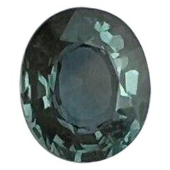 1.50ct Natural Sapphire Green Blue Unheated IGI Certified Oval Cut Gemstone