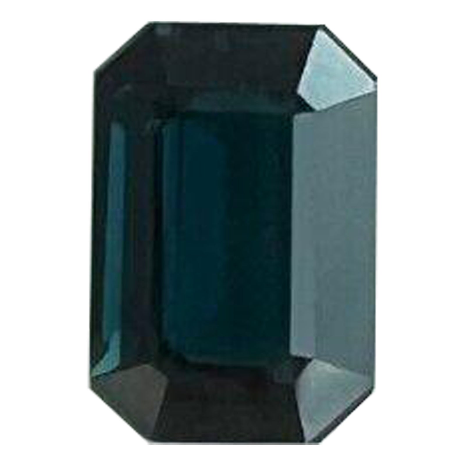 Nature 1.00ct Untreated Deep Blue Sapphire IGI Certified Emerald Octagon Cut en vente