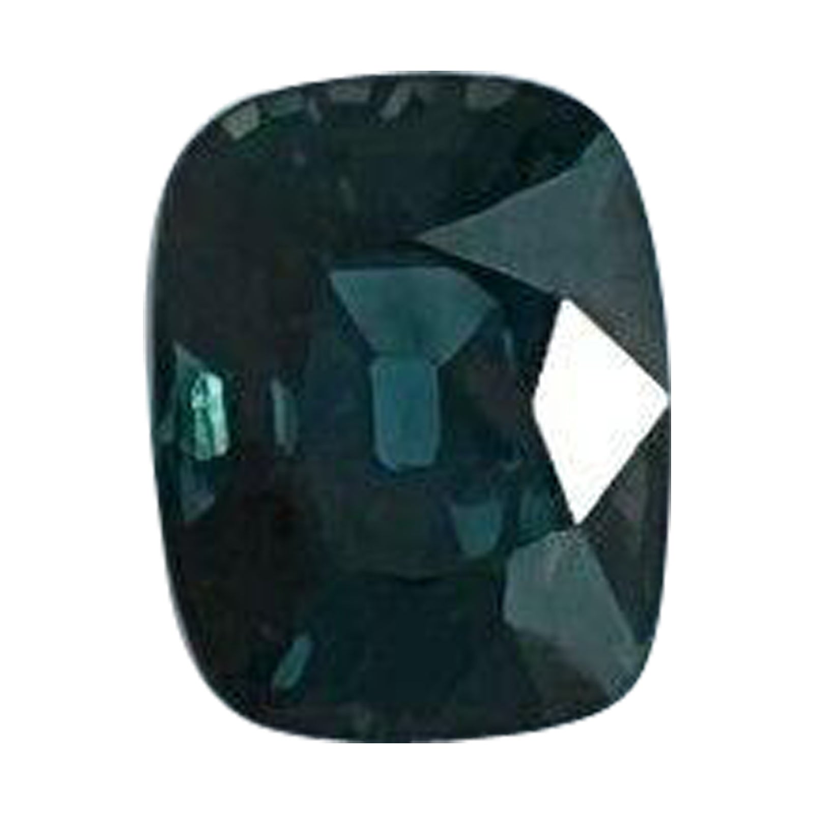 1.22ct Natural Deep Green Blue Teal Sapphire Unheated Cushion Cut IGI Certified (Saphir non chauffé, taille en coussin)