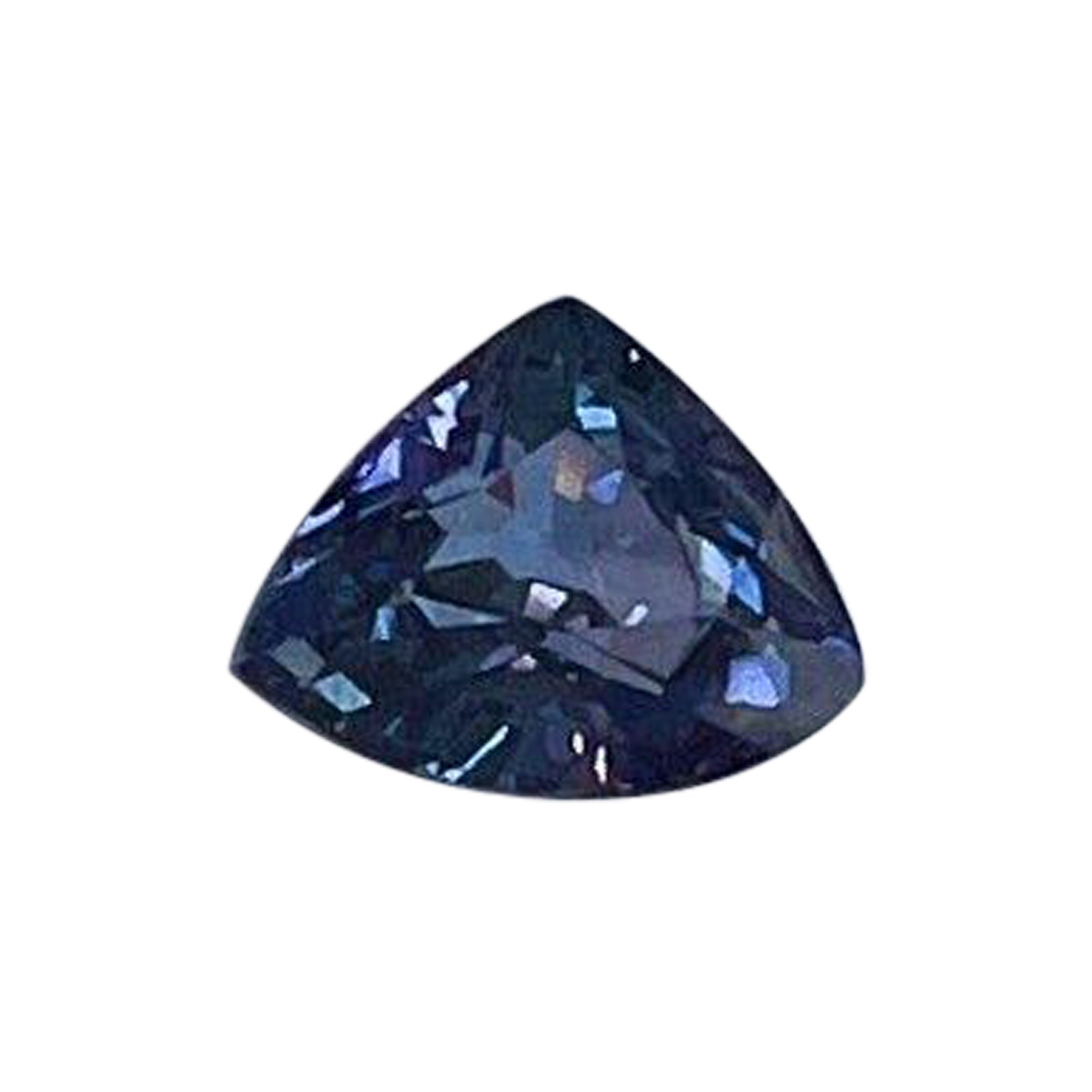 Saphir naturel à couleur changeante, violet, bleu, rose, taille triangle IGI, 1,02 carat en vente