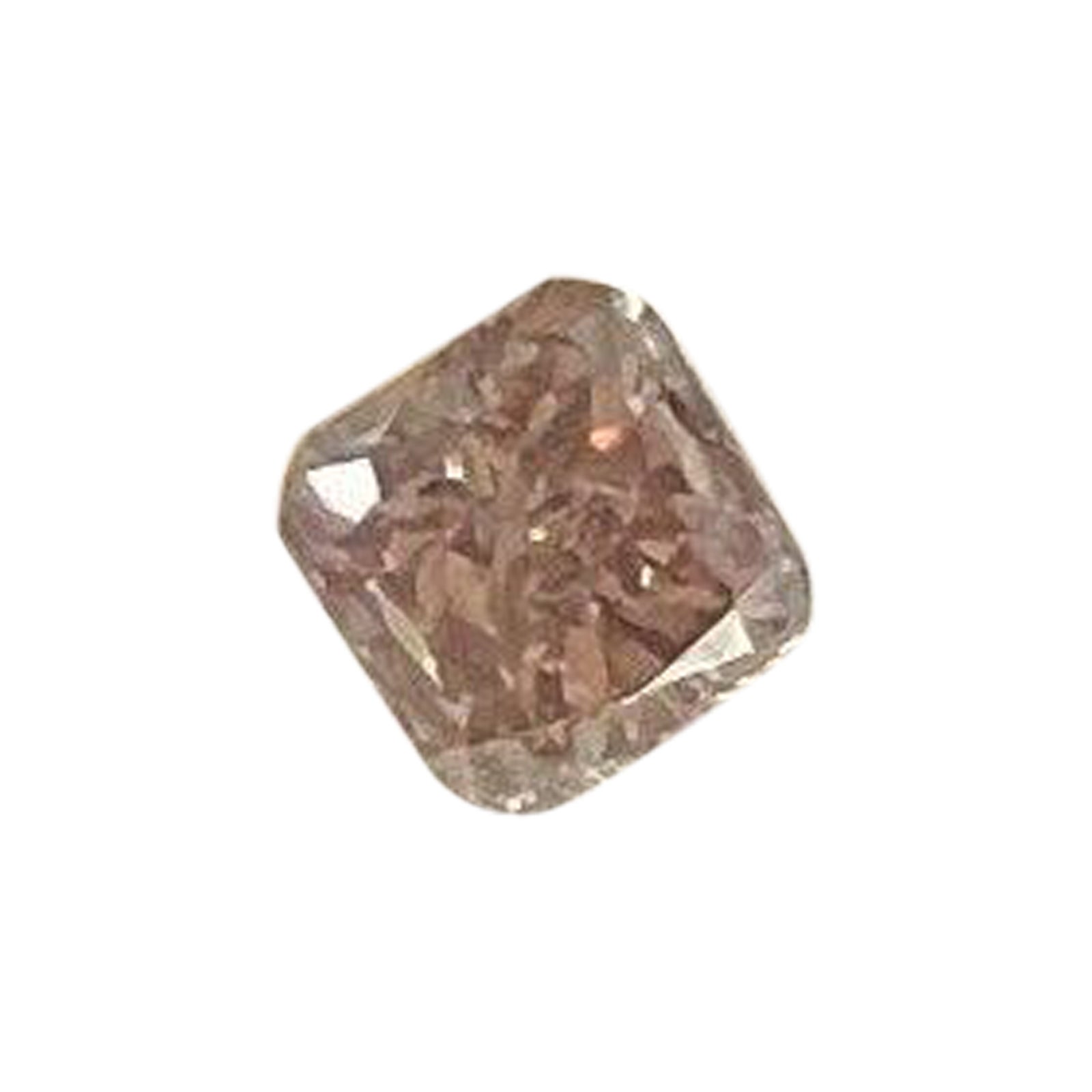 Diamant naturel non traité de couleur rose pourpre 0,39ct AIG Certified Blister SI1 Cut