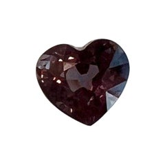 1.03Ct Natural Colour Change Garnet Pink Purple IGI Certified Heart Cut Gem