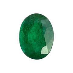IGI Certified 2.27Ct Deep Green Natural Emerald Oval Cut Minor Oil Loose Gem