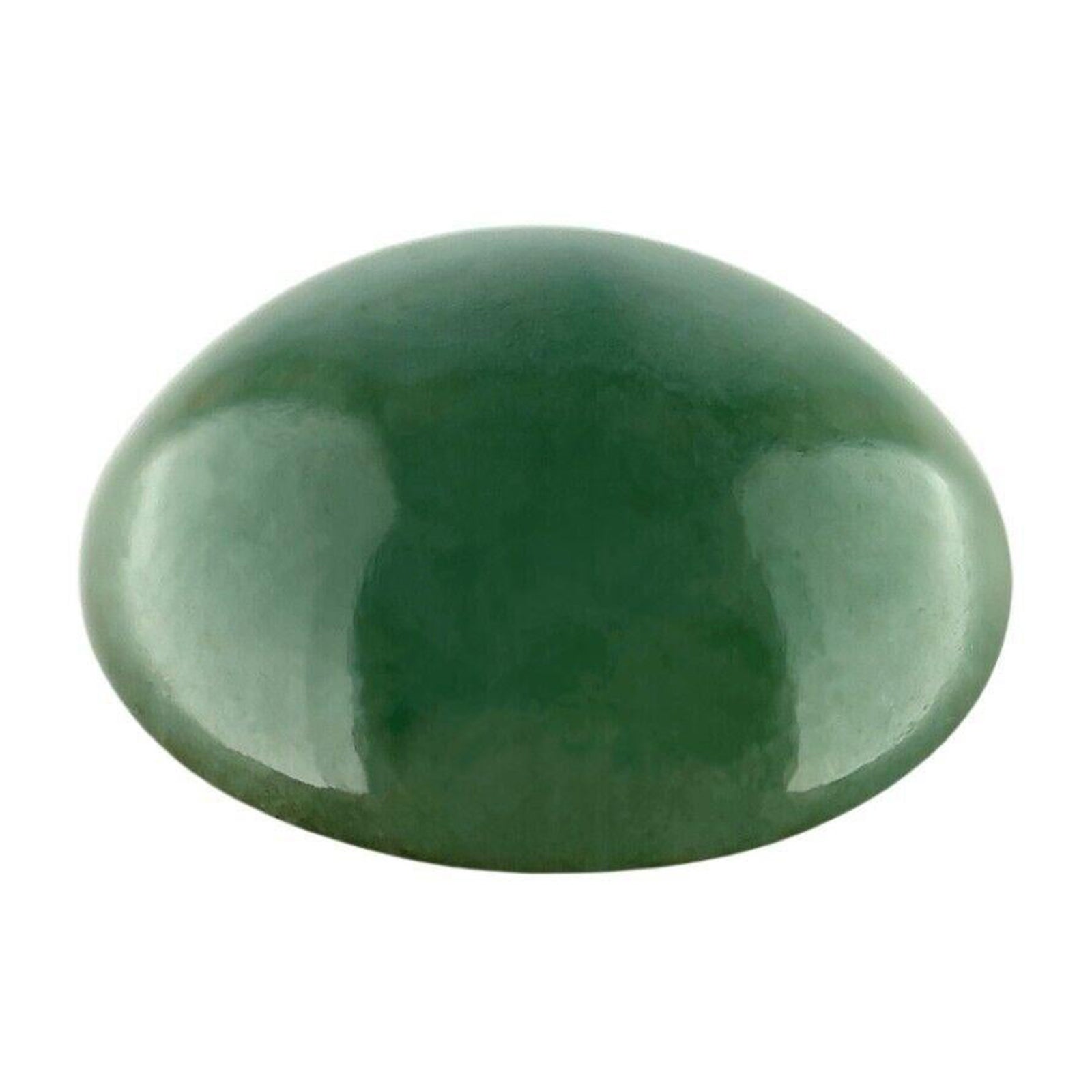 IGI Certified 6.67Ct Natural Green Jadeite Jade ‘A’ Grade Oval Cabochon Gem For Sale