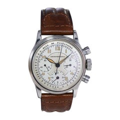 Girard Perregaux Chronograph aus Edelstahl aus den 1950er Jahren