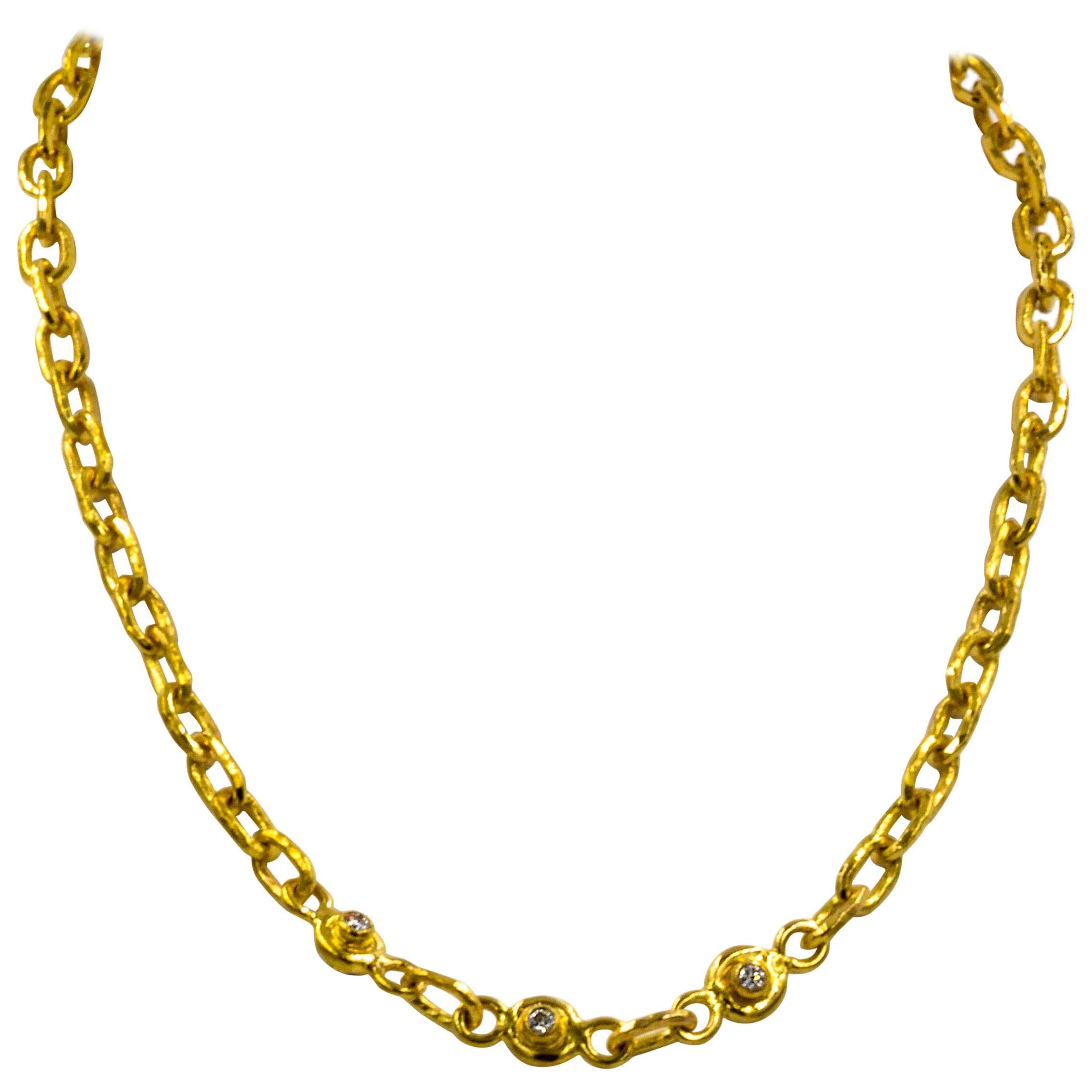 Jean Mahie Diamond and Sapphire Small Cadene Necklace