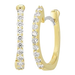 Roberto Coin Huggy Earrings with Diamonds 000466AYERX0