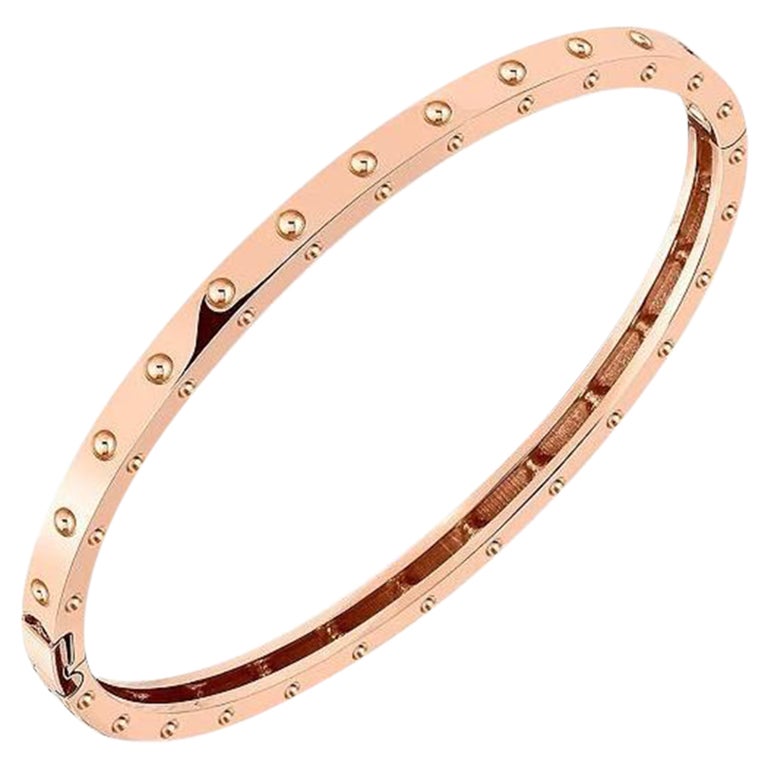 Roberto Coin Pois Moi Bracelet jonc ovale pour femme en or rose 7771358AXBA0 en vente