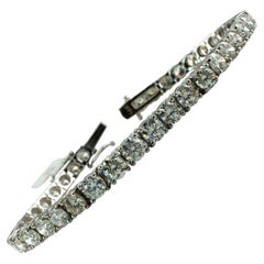 12.53 ctw Diamond Tennis Bracelet 14K White Gold 7.25" Long