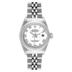 Rolex Datejust Steel White Gold Ladies Watch 79174 Papers