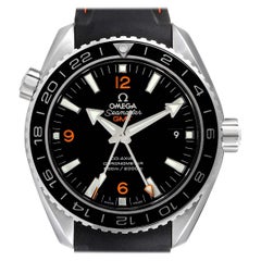 Used Omega Seamaster Planet Ocean GMT 600m Steel Watch 232.32.44.22.01.002 Box Card