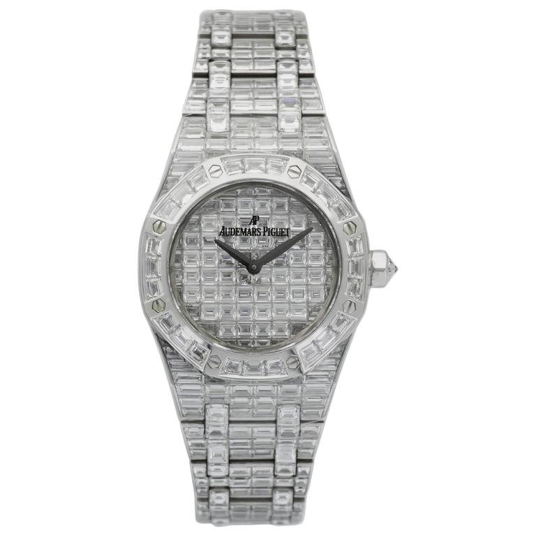 Audemars Piguet Royal Oak Full Baguette Diamond Watch Ref. 67606BC.ZZ ...