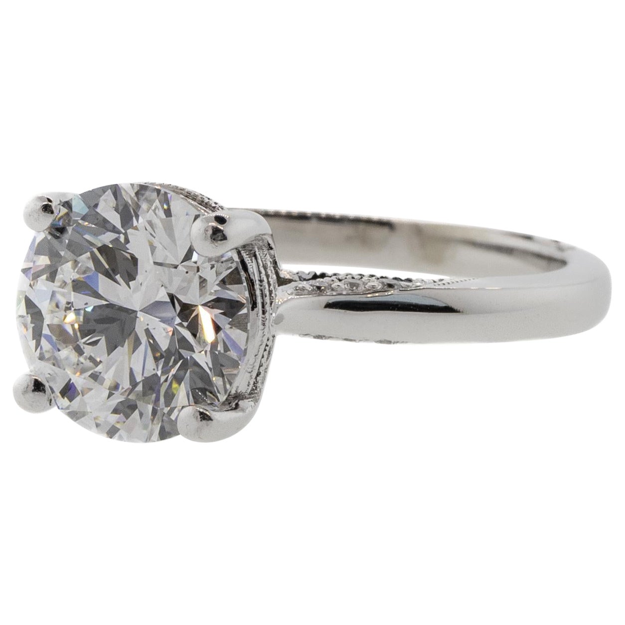 GIA Certified 2.00ct Tacori Brilliant Cut Solitaire Diamond Ring For Sale
