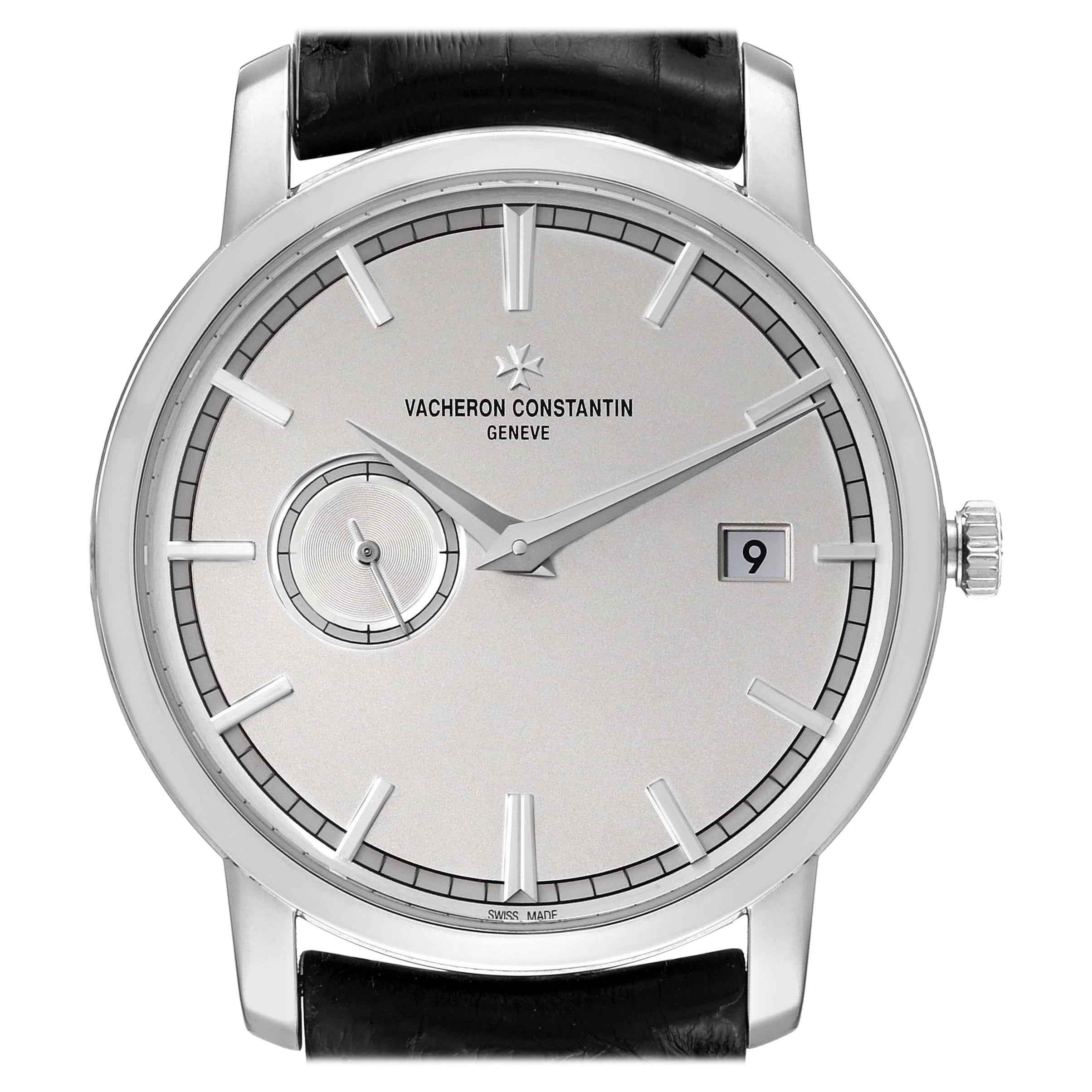 Vacheron Constantin Traditionnelle White Gold Mens Watch 87172 Box Papers