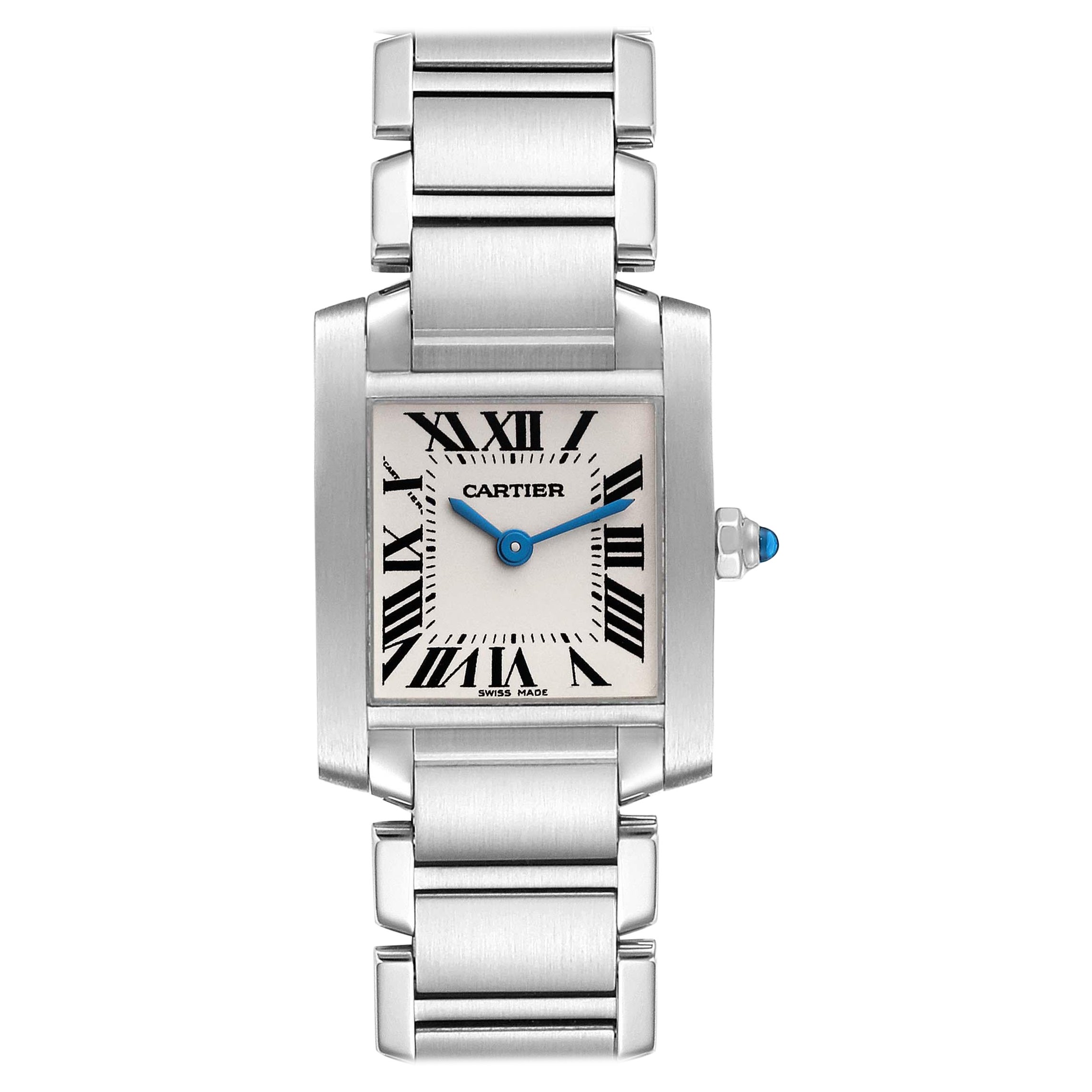 Cartier Tank Francaise Small Silver Dial Steel Ladies Watch W51008Q3