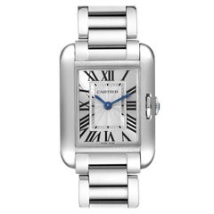 Cartier Tank Anglaise Small Silver Dial Steel Ladies Watch W5310022