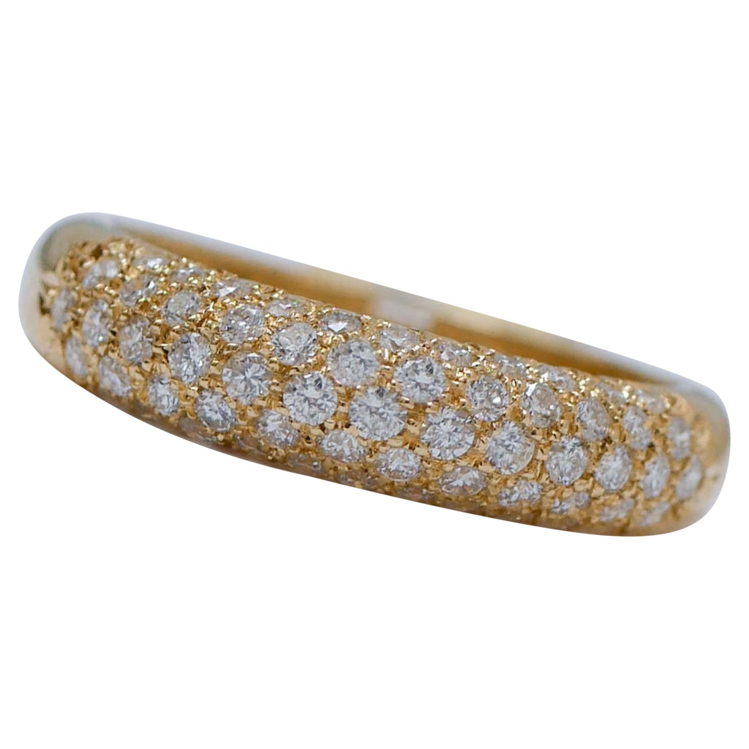 Diamonds, 18 Karat Yellow Gold Ring. For Sale