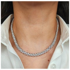 13.29 ct Double Row Diamond Necklace