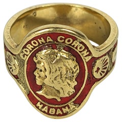 Antique Cartier Havana Cigar Band Ring, 1970