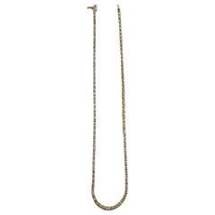 Tennis-Halskette aus 14 Karat Gelbgold mit 6,50 Karat Diamanten im Brillantschliff 16''