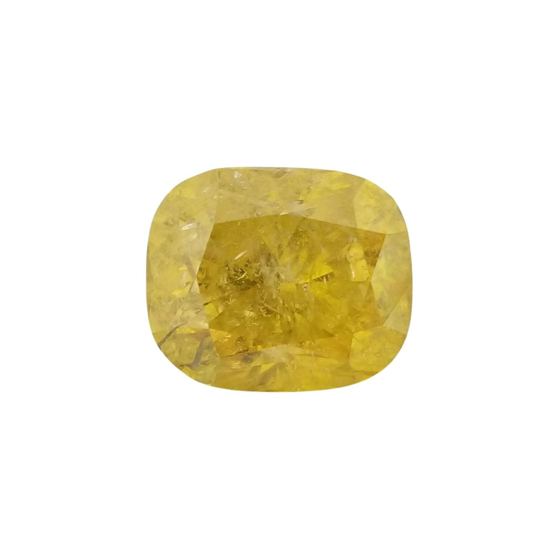 GIA 10.07 Carat Natural Yellow Cushion