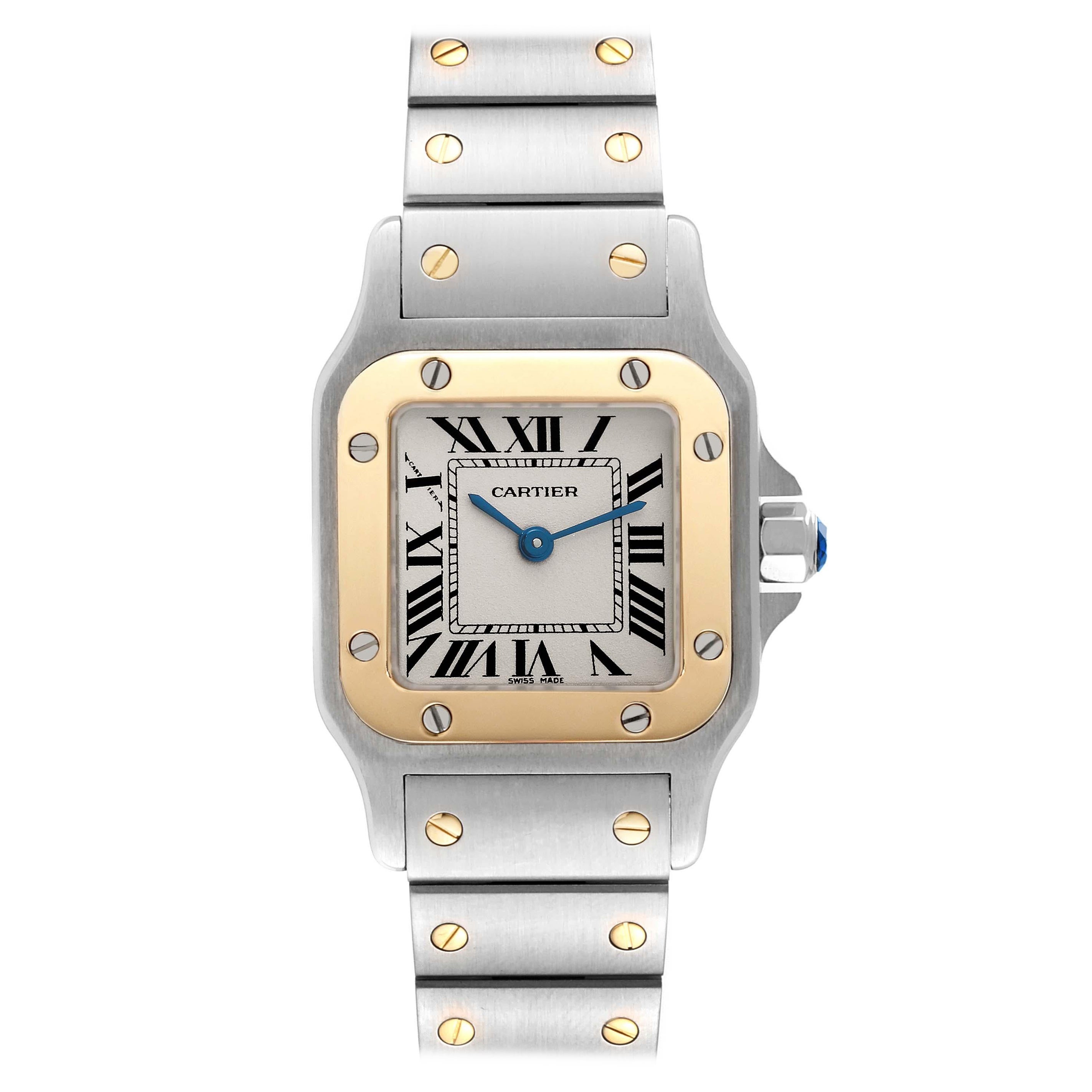 Cartier Santos Galbee Small Steel Yellow Gold Ladies Watch W20012C4 at ...