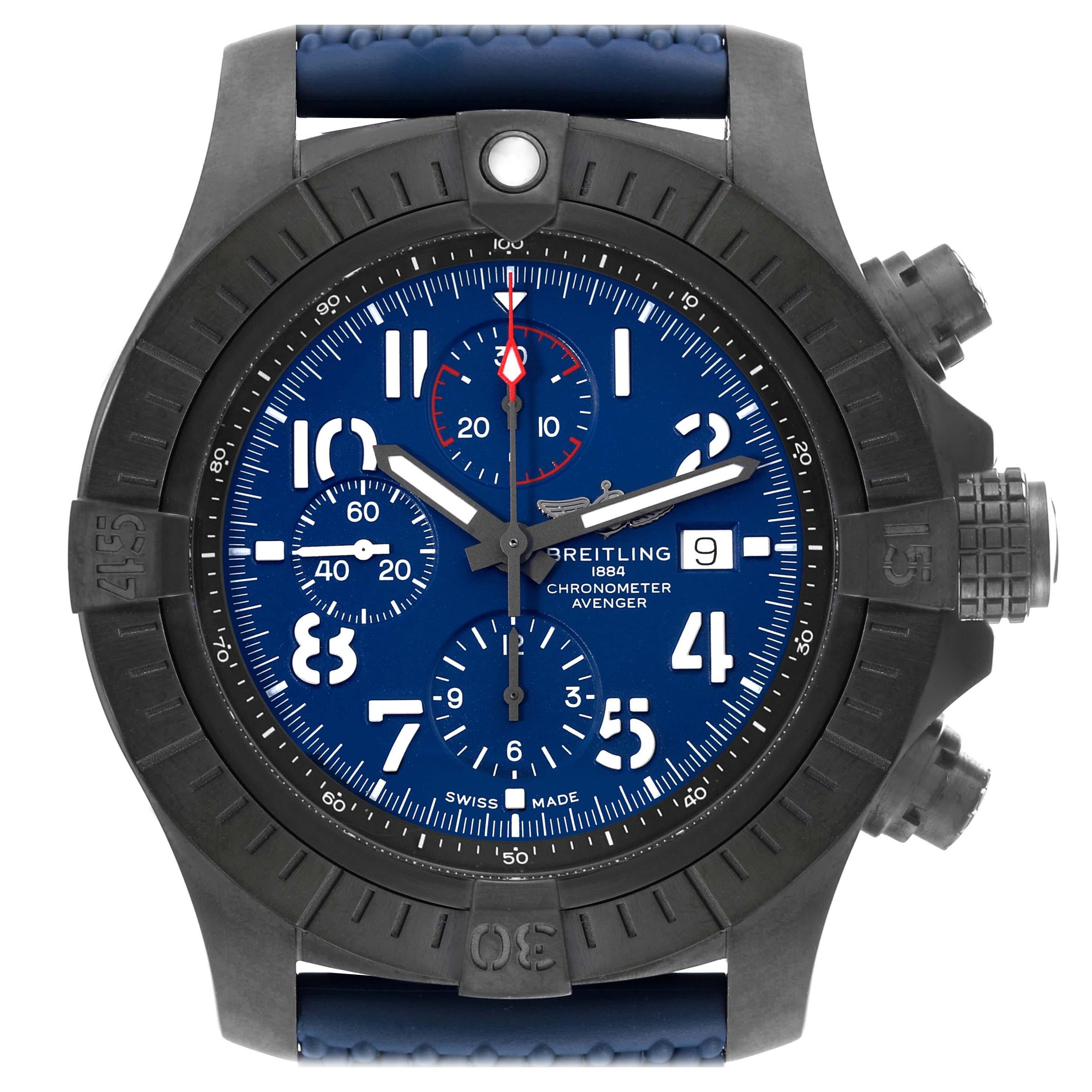 Breitling Super Avenger Night Mission Titanium DLC Mens Watch V13375