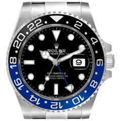 Rolex GMT Master II Black Blue Batman Bezel Steel Mens Watch 126710 Box Card