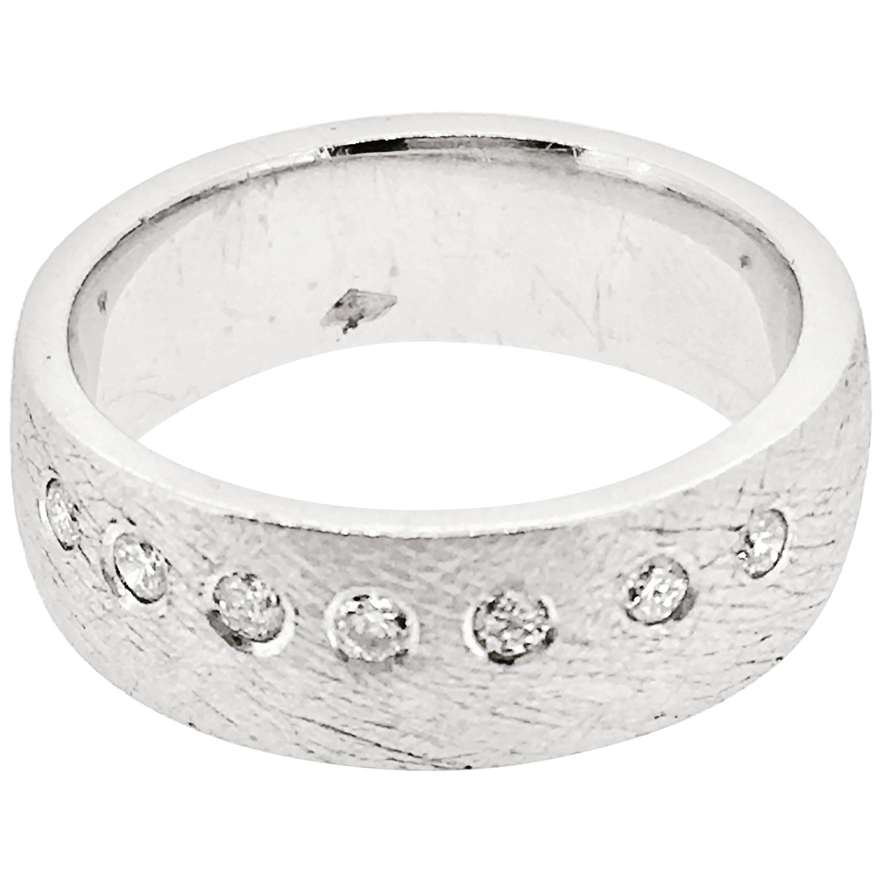 S. Van Giel Diamond and Gold Modern Wedding Ring For Sale